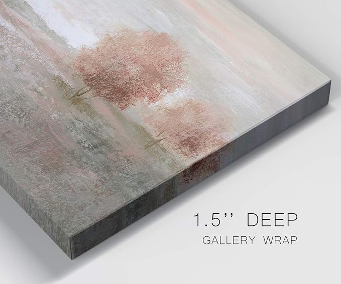 Renditions Gallery Canvas Nature Wall Art Modern Paintings Decorations Autumnal Peach Leaves Abstract Romantic Artwork Wall Hanging Prints for Bedroom Office Kitchen - 32"x48" LT33