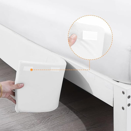 MABOZOO Bed Gap Filler Cushion, Long Thick Filler Bolster Pillow Stopper for Headboard Space Gap, Bed Mattress Extender Bed Wedge Pillow (White, 2X6X79inch)