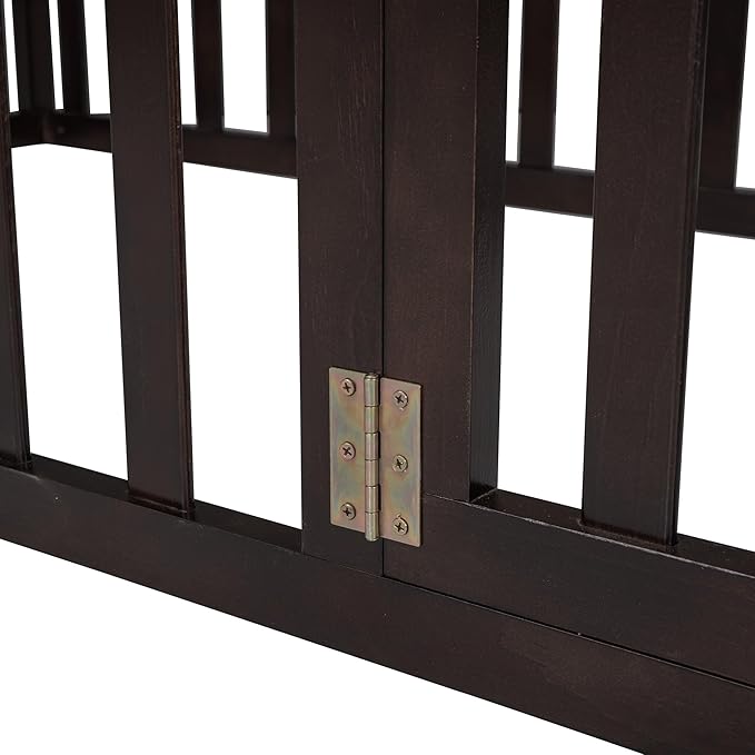 Twin Size Floor Bed with Fence, Solid Wood Floor Bed Frame for Kids with Door, Twin Platform Bed for Boys and Girls Kids Teens, Fun Design Multifunctional Floor Bed, for Children Bedroom