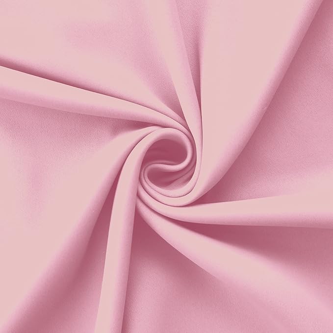 Mrs.Naturall Pale Pink Curtains 72 Inch Length for Baby Girl Room 2 Panels Set Grommet Soft Lightweight Black Out Room Darkening Blackout Privacy Curtain for Kids Bedroom,72 Inch Long