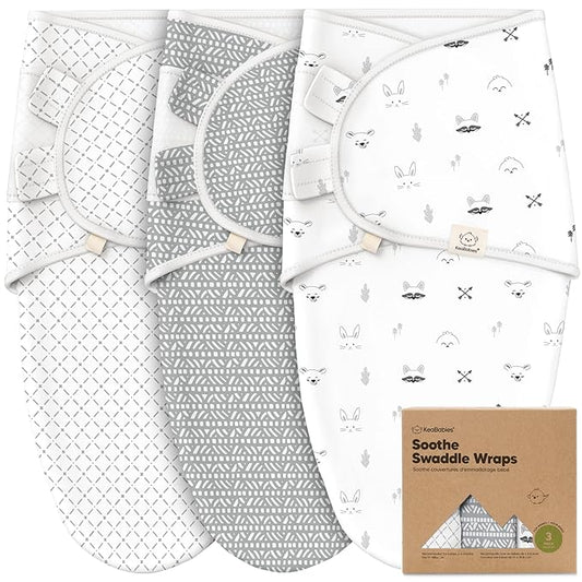 3-Pack Organic Baby Swaddle Sleep Sacks - Newborn Swaddle Sack, Ergonomic Baby Swaddles 0-6 Months, Swaddles for Newborns, Baby Sleep Sack, Baby Swaddle Blanket Wrap,Baby Essentials (Nordic,L)