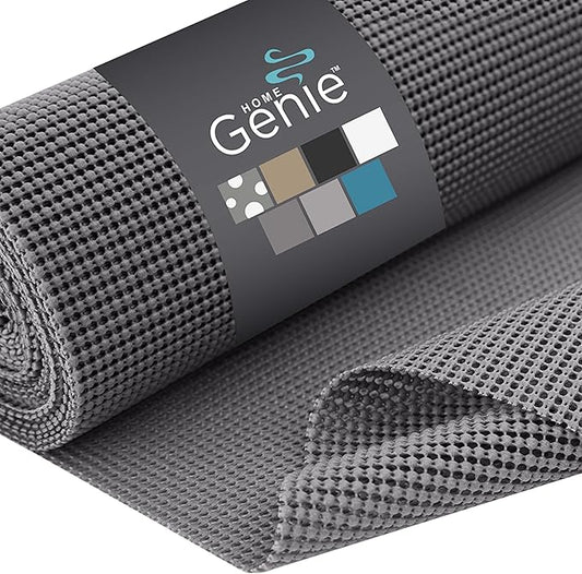 HOME GENIE Drawer Shelf and Cabinet Liner, Durable with Strong Grip, 20 Inch x 20 FT, Non Adhesive Liners Protect Kitchen Cabinets and Cupboard, Bathroom Drawers and Shelves, Desks, Slate Gray