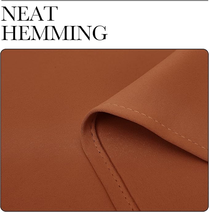 NICETOWN Halloween Room Darkening Drapes for Nursery - Light Blocking Curtain Panels for Bedroom Girl Room, Soft Fabric Window Treatment (Burnt Orange, 42 inches Width by 90 inches Length, 1 Pair)