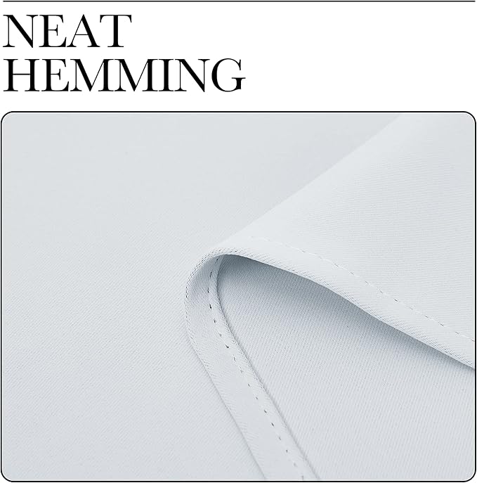 NICETOWN Room Darkening Long Curtains - Window Treatment Thermal Insulated Grommet Long Drapes for Living Room (2 Panels, 42 by 90, Greyish White)