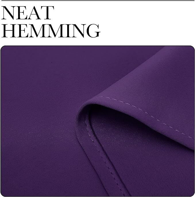 NICETOWN Purple Blackout Curtains 90 inches Long, Niose Reducing and Thermal Insulated Room Darkening Curtains for Girls Bedroom Living Room Window Decoration (55 inches Wide, 2 Panels)