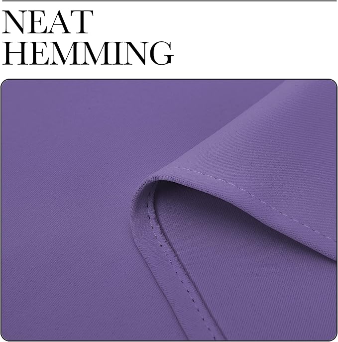 NICETOWN Lilac Purple Blackout Curtains for Bedroom (1 Pair, 42 x 63 inches), Farmhouse Thermal Insulated Room Darkening Drapes for Windows