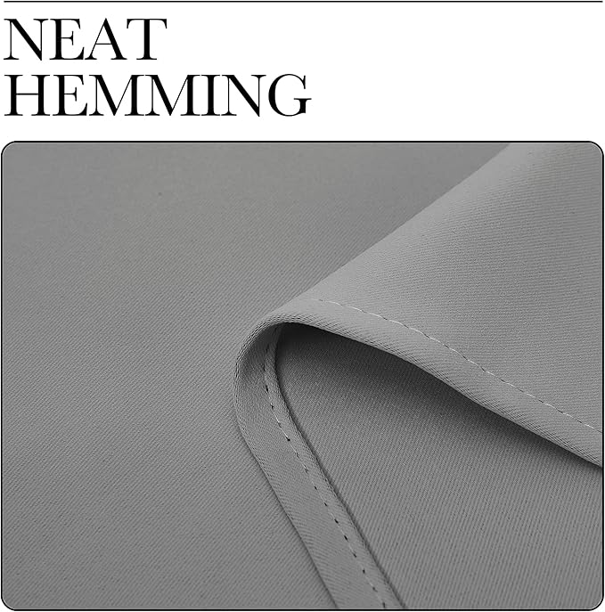 NICETOWN Silver Grey Room Darkening Curtain Panels 96" Long for RV, Play Room, Studio, Heat Block Out and Keep Warm Drapes Window Treatment Drapes for Doorway Entryway Patio (55" Width, 2 Panels)