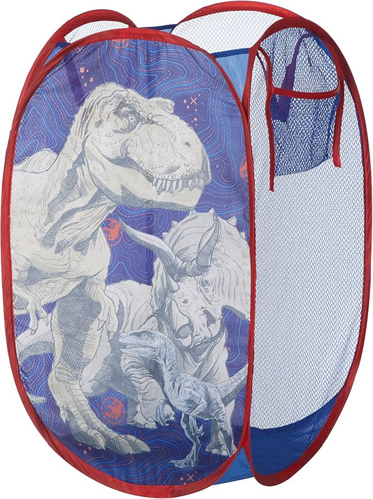 Idea Nuova Jurassic World Pop Up Hamper with Durable Carry Handles, 21'' H x 13.5'' W X 13.5'' L